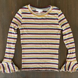 Long sleeve, bell wrist, shirt